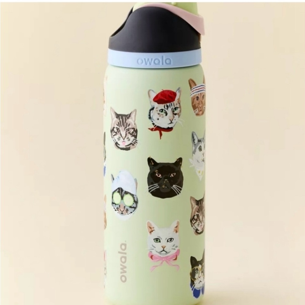 Limited edition urban outfitters cat print Owala 32 oz